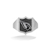 Thumbnail Image 1 of True Fans Arizona Cardinals 1/6 CT. T.W. Diamond and Enamel Shield Ring in Sterling Silver
