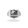 Thumbnail Image 1 of True Fans Cleveland Browns 1/6 CT. T.W. Diamond and Enamel Shield Ring in Sterling Silver