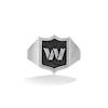 Thumbnail Image 1 of True Fans Washington Commanders 1/6 CT. T.W. Diamond and Enamel Shield Ring in Sterling Silver