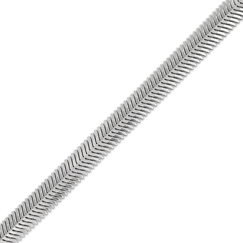 Main Image 2 of Diamond-Cut Oval Snake Chain Bracelet 6mm 92% Repurposed Semi-Solid Sterling Silver 7.5&quot;