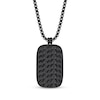 Thumbnail Image 3 of Men's Cross Dog Tag Necklace Black & Blue Ion-Plated Stainless Steel 24&quot;