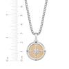 Thumbnail Image 4 of Men's Compass Necklace Stainless Steel & Yellow Ion Plating 24&quot;