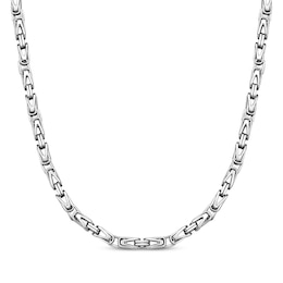 Byzantine Chain Necklace 6mm Solid Stainless Steel 24"