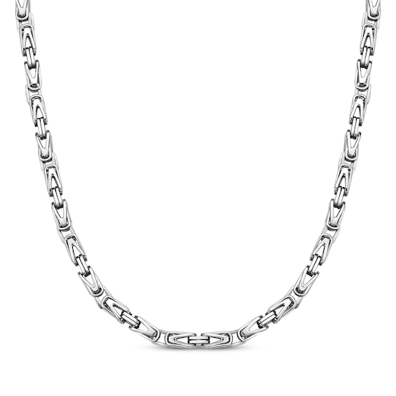 Byzantine Chain Necklace 6mm Solid Stainless Steel 24"