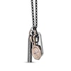 Thumbnail Image 2 of Men's Multi-Pendant Necklace Stainless Steel with Black & Yellow Ion Plating 24&quot;