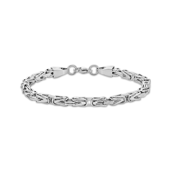 Byzantine Chain Bracelet 6mm Solid Stainless Steel 8"