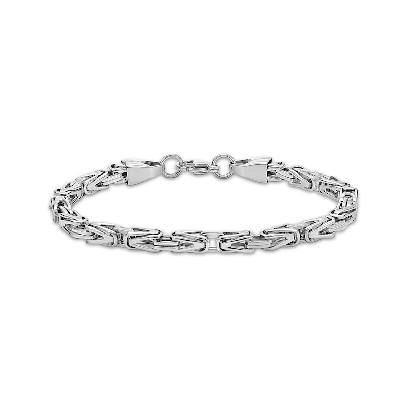 Main Image 1 of Byzantine Chain Bracelet 6mm Solid Stainless Steel 8&quot;