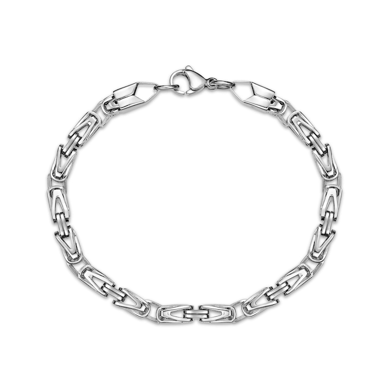 Main Image 2 of Byzantine Chain Bracelet 6mm Solid Stainless Steel 8&quot;