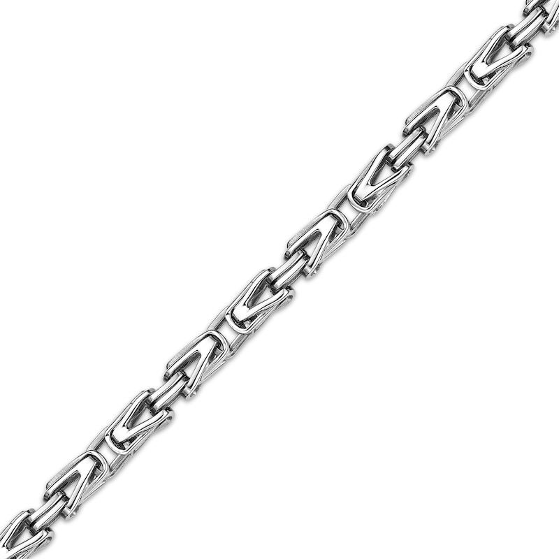 Main Image 3 of Byzantine Chain Bracelet 6mm Solid Stainless Steel 8&quot;