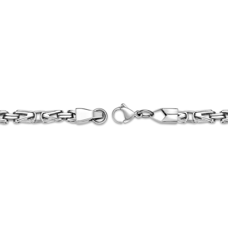 Main Image 4 of Byzantine Chain Bracelet 6mm Solid Stainless Steel 8&quot;