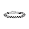 Thumbnail Image 1 of Men's Box Chain Cord Bracelet Hollow Stainless Steel 8&quot;