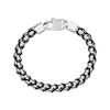 Thumbnail Image 2 of Men's Box Chain Cord Bracelet Hollow Stainless Steel 8&quot;