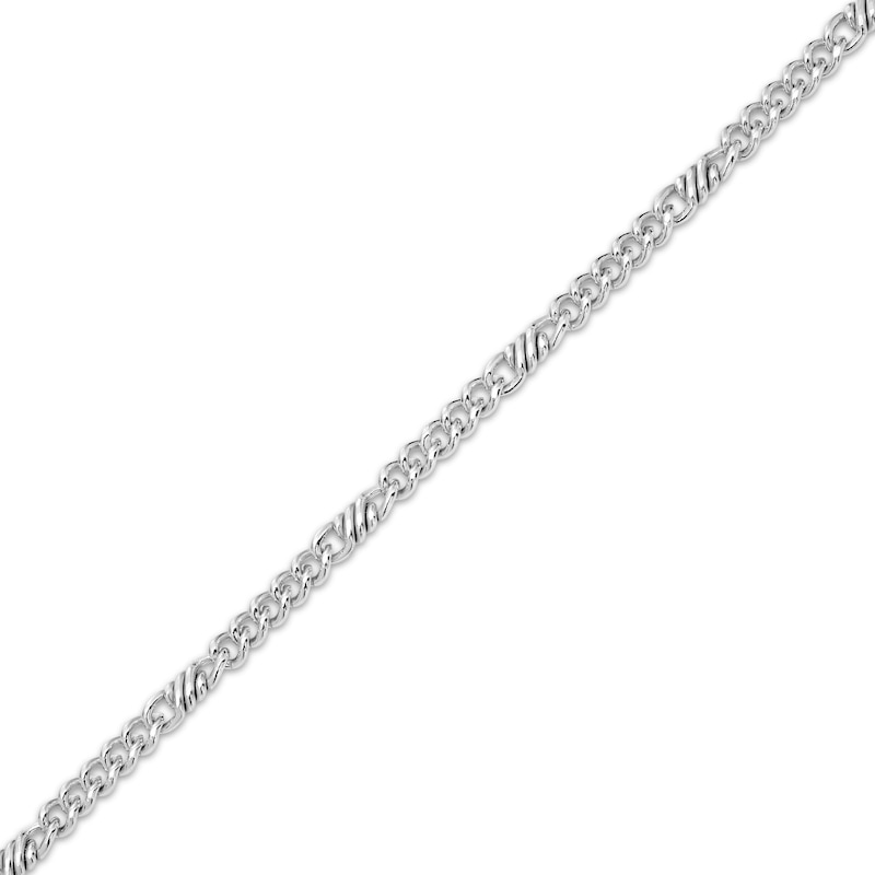Main Image 2 of Fancy Link Bracelet Solid Sterling Silver 8.5&quot;