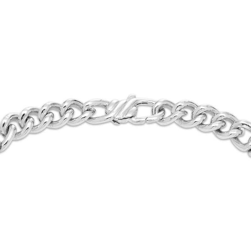 Main Image 3 of Fancy Link Bracelet Solid Sterling Silver 8.5&quot;