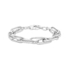 Thumbnail Image 1 of Textured Infinity Link Bracelet Hollow Sterling Silver 7.5&quot;