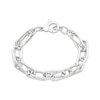 Thumbnail Image 2 of Textured Infinity Link Bracelet Hollow Sterling Silver 7.5&quot;