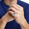 Thumbnail Image 4 of True Fans Pittsburgh Steelers 1/6 CT. T.W. Diamond and Enamel Shield Ring in Sterling Silver