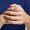 Thumbnail Image 4 of True Fans Kansas City Chiefs 1/6 CT. T.W. Diamond and Enamel Shield Ring in Sterling Silver