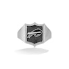 Thumbnail Image 1 of True Fans Buffalo Bills 1/6 CT. T.W. Diamond and Enamel Shield Ring in Sterling Silver