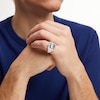 Thumbnail Image 4 of True Fans Buffalo Bills 1/6 CT. T.W. Diamond and Enamel Shield Ring in Sterling Silver
