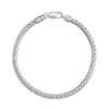 Thumbnail Image 1 of Round Foxtail Chain Bracelet 3.7mm Hollow Sterling Silver 8.25&quot;
