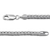 Thumbnail Image 3 of Round Foxtail Chain Bracelet 3.7mm Hollow Sterling Silver 8.25&quot;