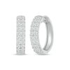 Thumbnail Image 1 of KAY Lab-Grown Diamonds Two-Row Hoop Earrings 1 ct tw 10K White Gold