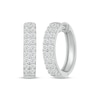 Thumbnail Image 0 of Lab-Created Diamonds by KAY Two-Row Hoop Earrings 1 ct tw 10K White Gold