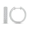 Thumbnail Image 2 of Lab-Created Diamonds by KAY Two-Row Hoop Earrings 1 ct tw 10K White Gold