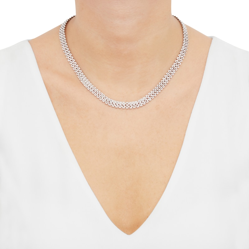 Main Image 3 of Stampato Chain Necklace Hollow Sterling Silver 18&quot;
