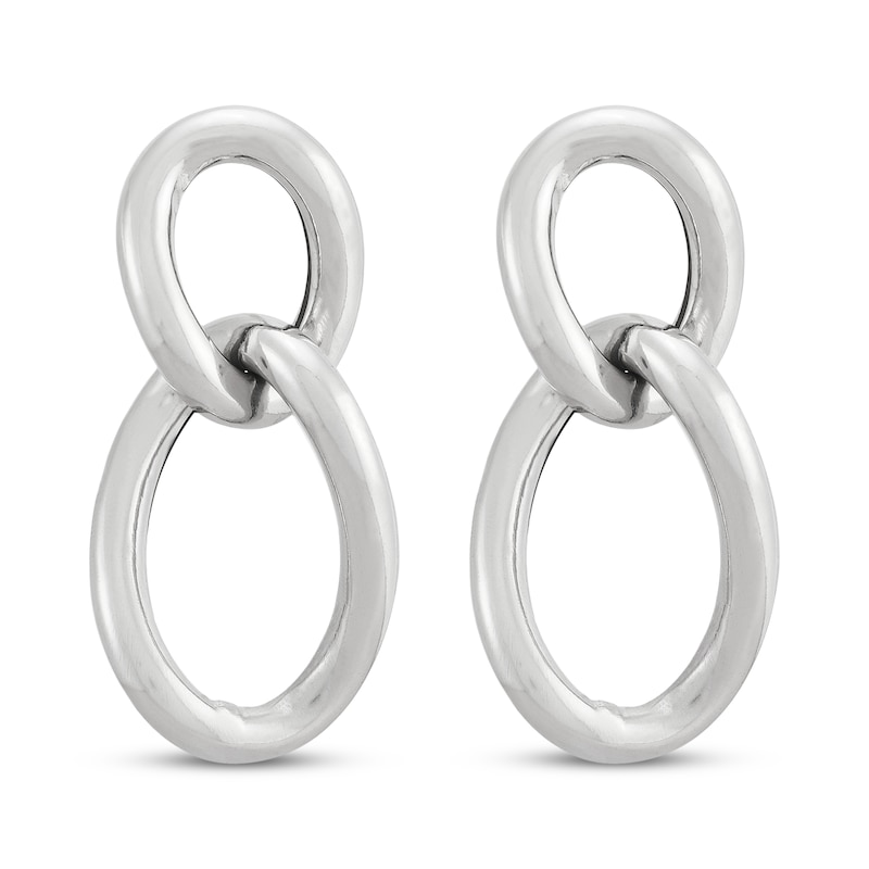 Main Image 2 of Chain Link Drop Earrings Sterling Silver