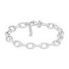 Thumbnail Image 1 of Rolo Chain Bracelet Hollow Sterling Silver 8.25&quot;