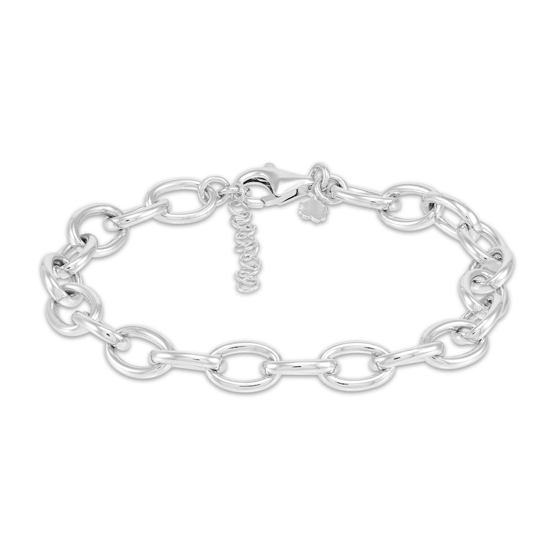 Main Image 1 of Rolo Chain Bracelet Hollow Sterling Silver 8.25&quot;