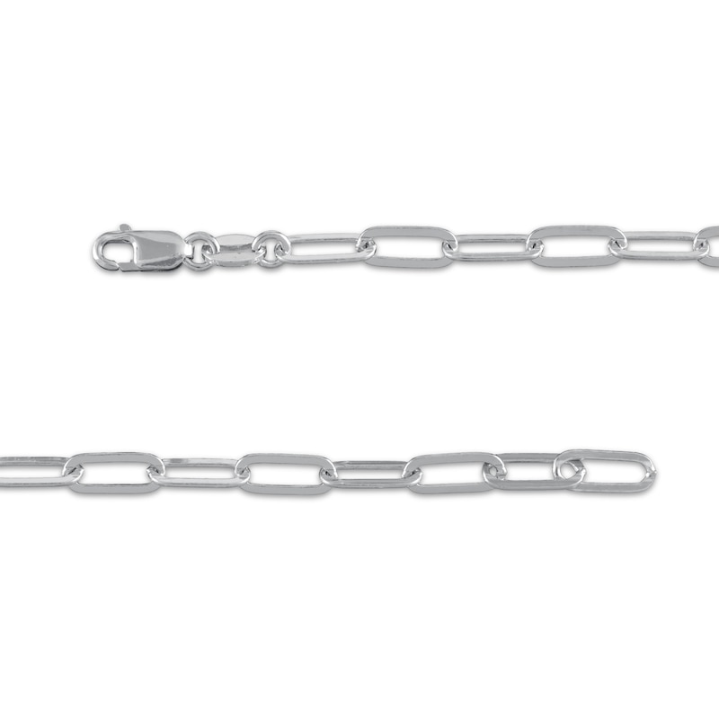 Main Image 3 of Paperclip Chain Necklace 3.5mm Solid Sterling Silver 18&quot;