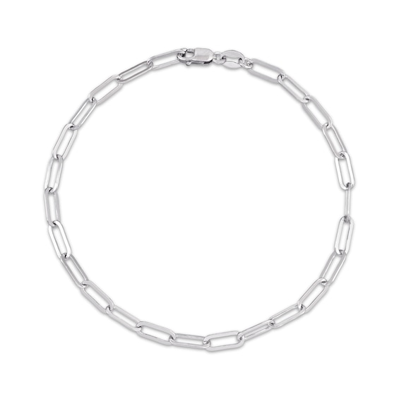 Paperclip Chain Bracelet 3.5mm Solid Sterling Silver 7.5"