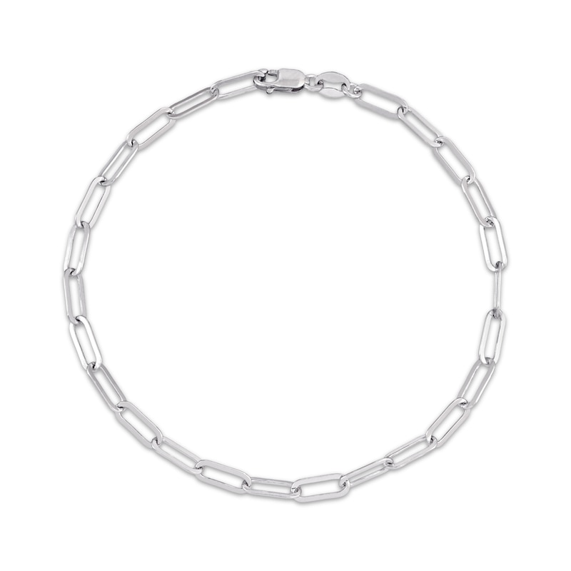 Main Image 1 of Paperclip Chain Bracelet 3.5mm Solid Sterling Silver 7.5&quot;