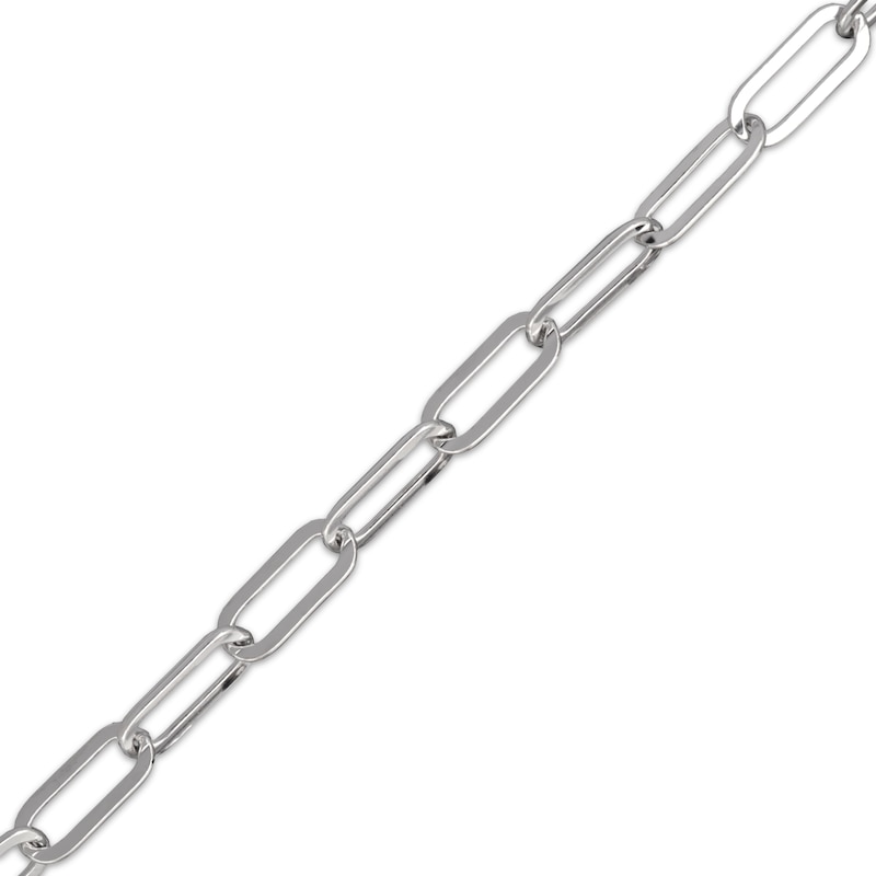 Main Image 2 of Paperclip Chain Bracelet 3.5mm Solid Sterling Silver 7.5&quot;