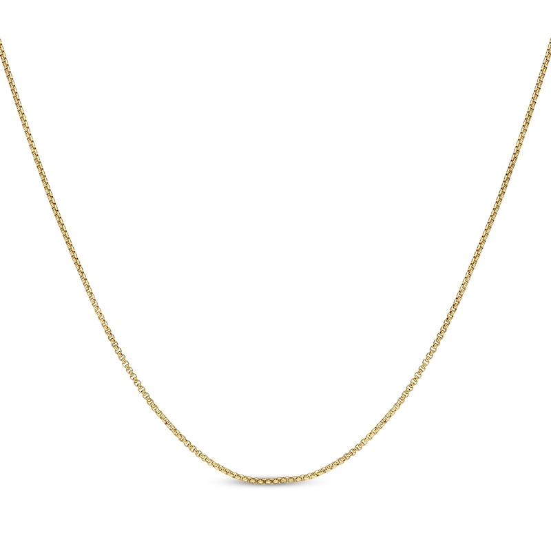 Main Image 1 of Round Box Chain Necklace 2mm Yellow Ion-Plated Solid Stainless Steel 18&quot;