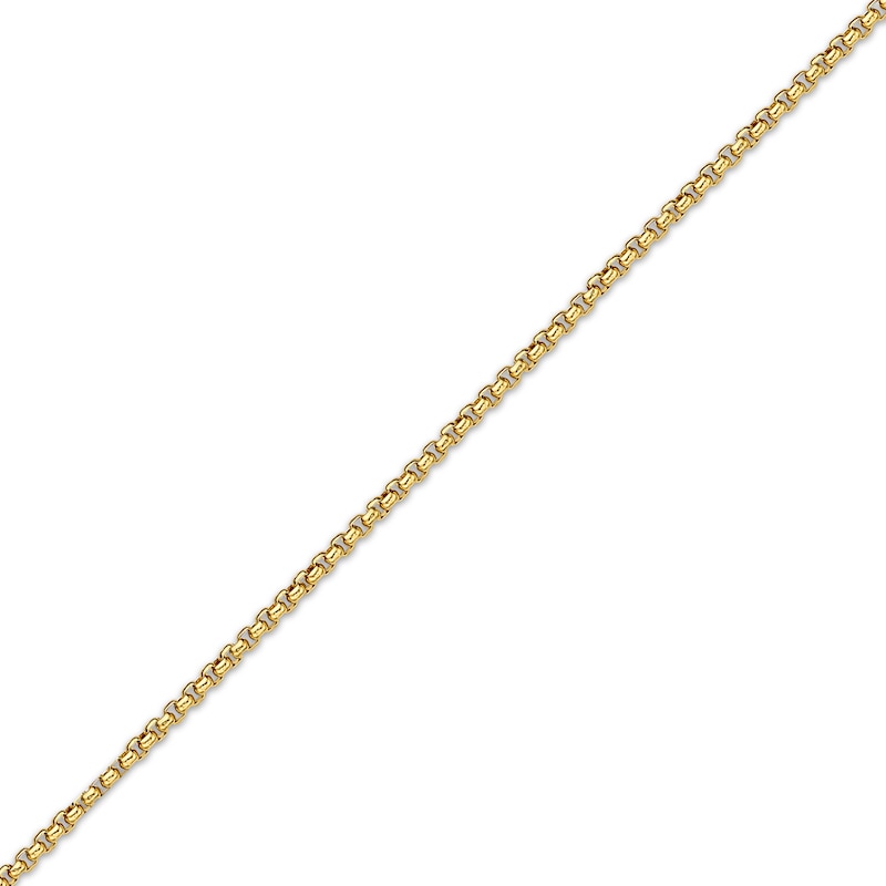 Main Image 2 of Round Box Chain Necklace 2mm Yellow Ion-Plated Solid Stainless Steel 18&quot;