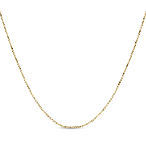 Round Box Chain Necklace 2mm Yellow Ion-Plated Solid Stainless Steel 22"