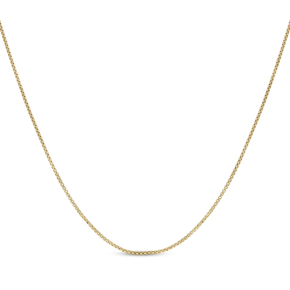 Round Box Chain Necklace 2mm Yellow Ion-Plated Solid Stainless Steel 30"
