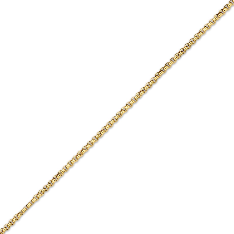 Main Image 2 of Round Box Chain Necklace 2mm Yellow Ion-Plated Solid Stainless Steel 30&quot;