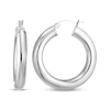 Thumbnail Image 1 of Tube Hoop Earrings Sterling Silver 40mm