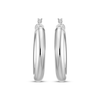 Thumbnail Image 2 of Tube Hoop Earrings Sterling Silver 40mm