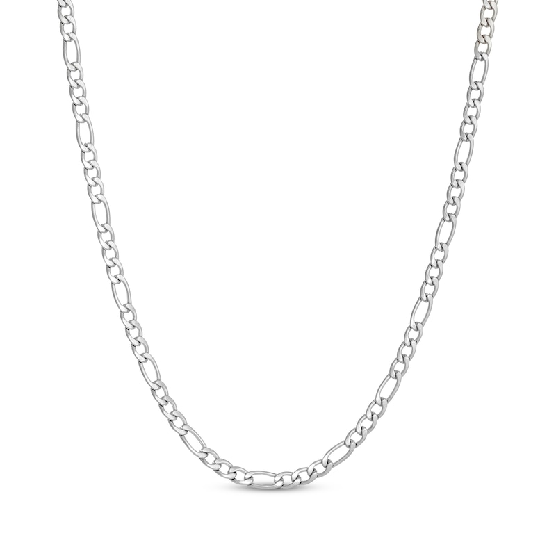 Main Image 1 of Figaro Chain Necklace 4mm Solid Stainless Steel 22&quot;
