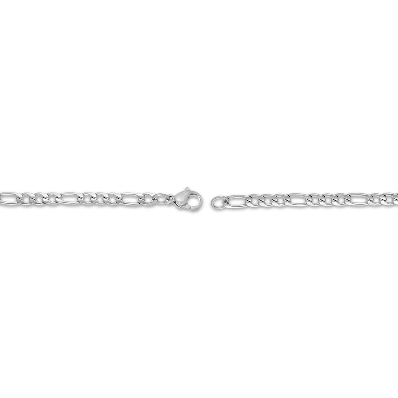 Main Image 3 of Figaro Chain Necklace 4mm Solid Stainless Steel 30&quot;