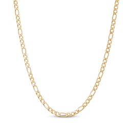 Figaro Chain Necklace 4mm Yellow Ion-Plated Solid Stainless Steel 30"