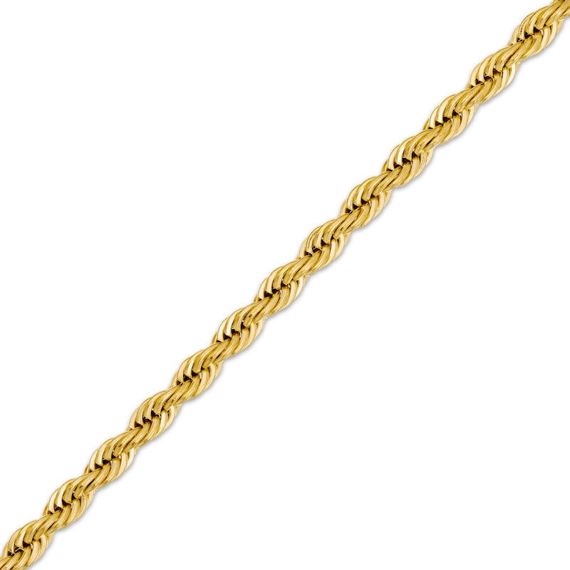Main Image 2 of Rope Chain Necklace 4mm Yellow Ion-Plated Solid Stainless Steel 18&quot;