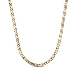Curb Chain Necklace 8mm Solid Stainless Steel & Yellow Ion Plating 18"