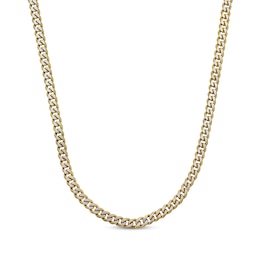 Curb Chain Necklace 8mm Solid Stainless Steel & Yellow Ion Plating 20"